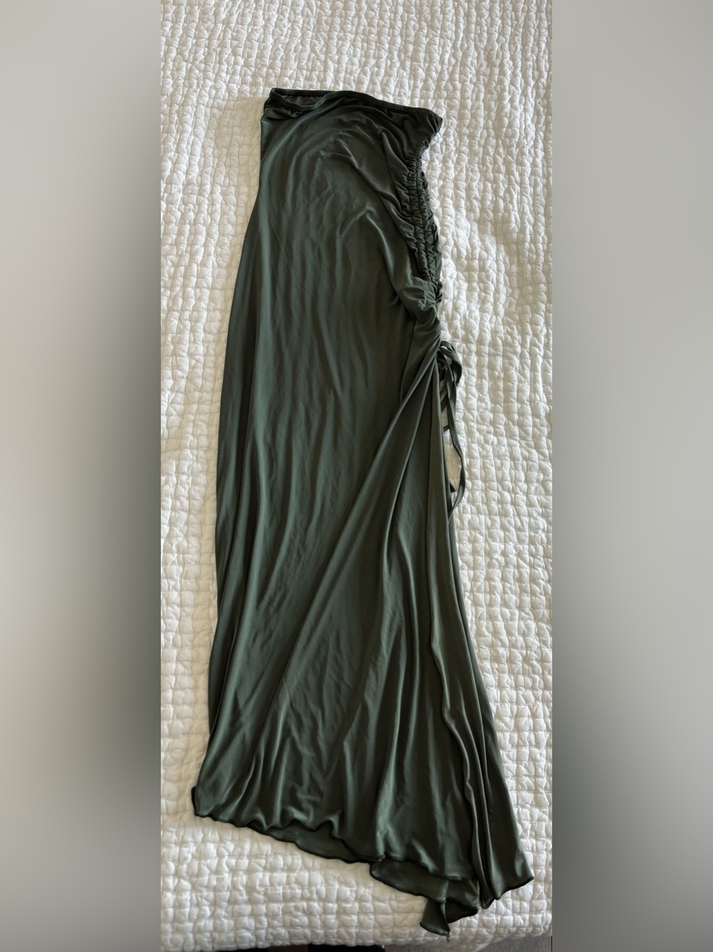 Prettylittle thing Maxi Dress in Olive Green size 2